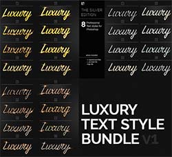 PS图层样式－24个金属效果：24 Text Layer Styles Bundle